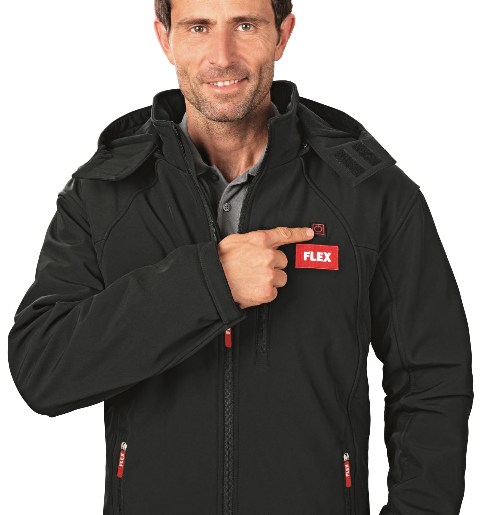 Veste thermique chauffante à batterie FLEX TJ 10.8/18.0 noire unisexe