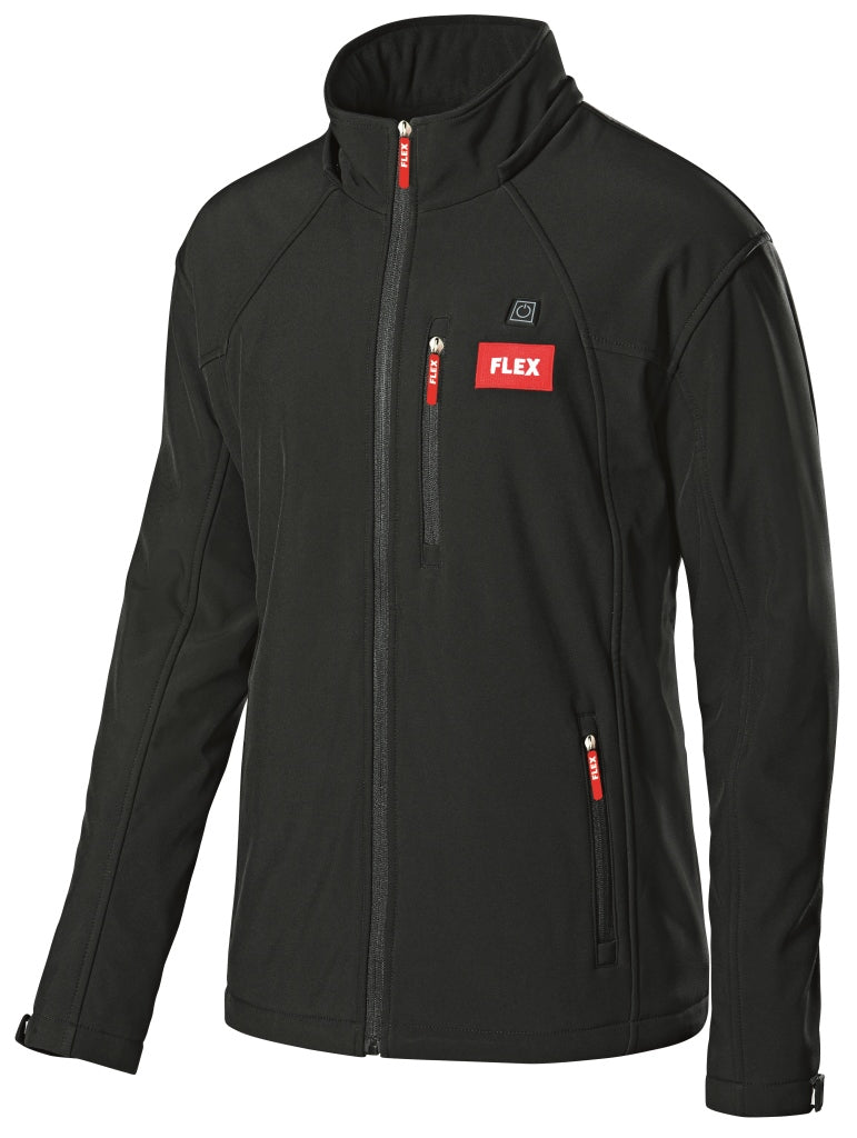 FLEX TJ 10.8/18.0 Schwarze UNISEX-Thermojacke mit Batterieheizung