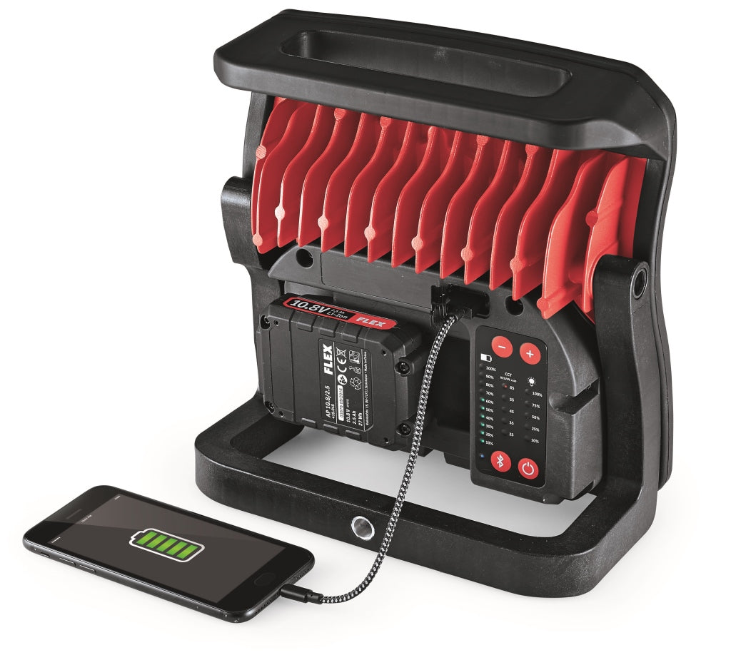 FLEX Lampada LED a spettro completo a batteria DWL 2500 10.8/18.0