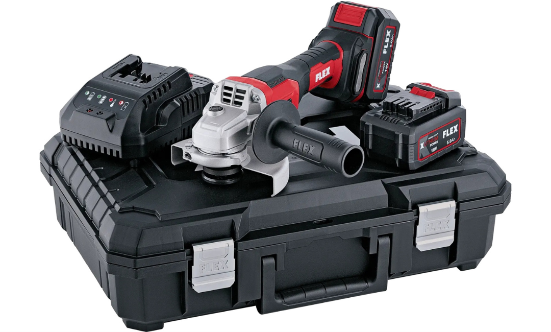 Smerigliatrice angolare a batteria FLEX L 125 18.0-EC LD/5.0 Set